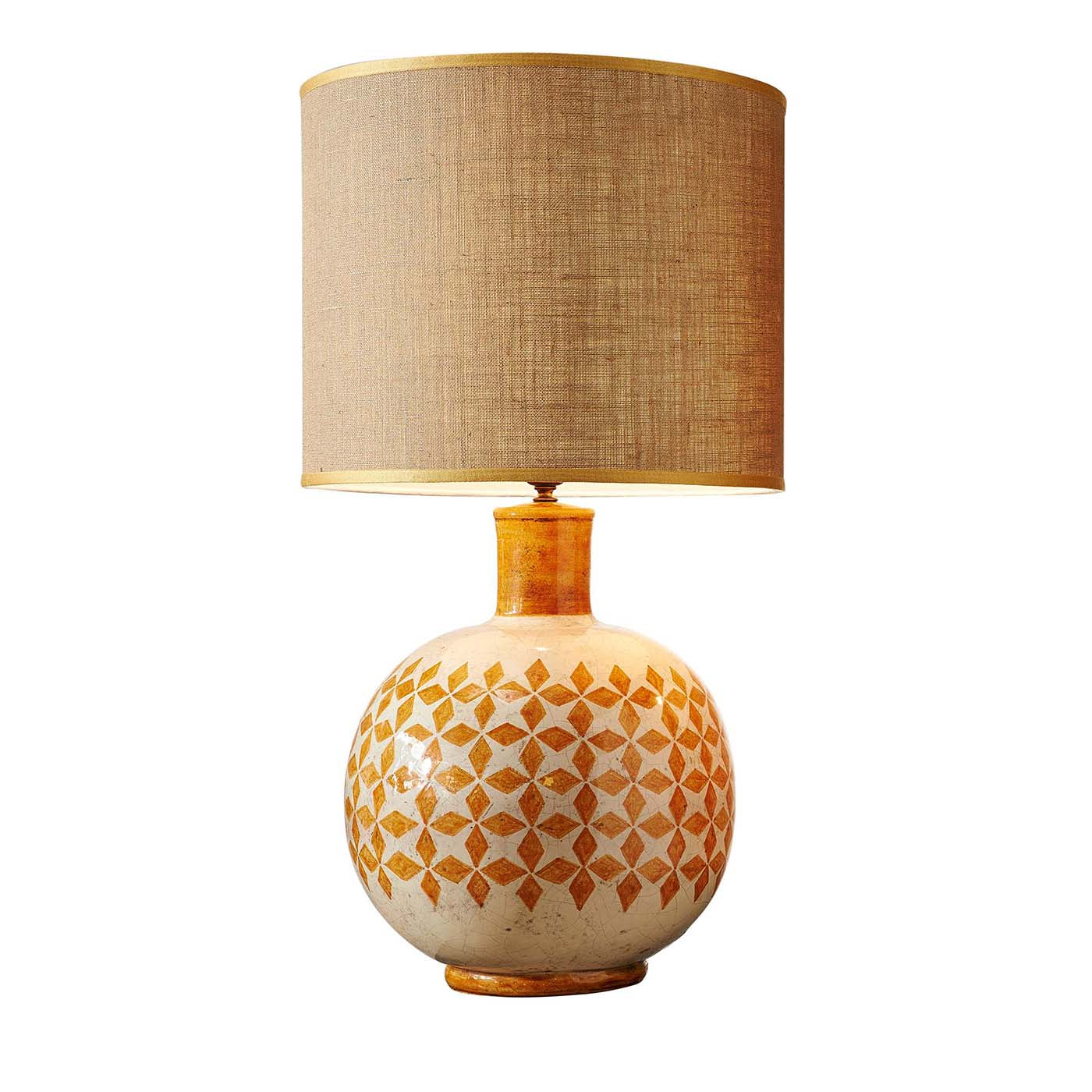 Lampada in ceramica arancione - Vista principale