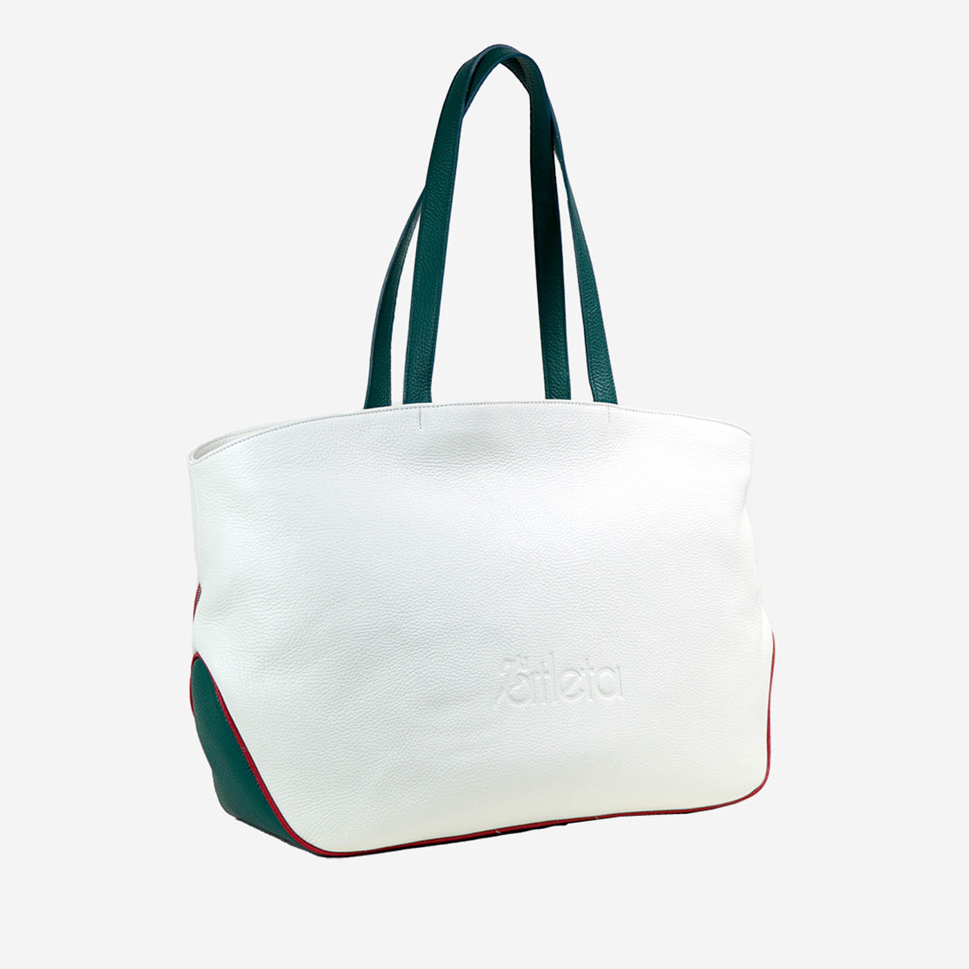Bolsa de deporte blanca y roja con bolsillo en forma de raqueta de tenis - Vista alternativa 4