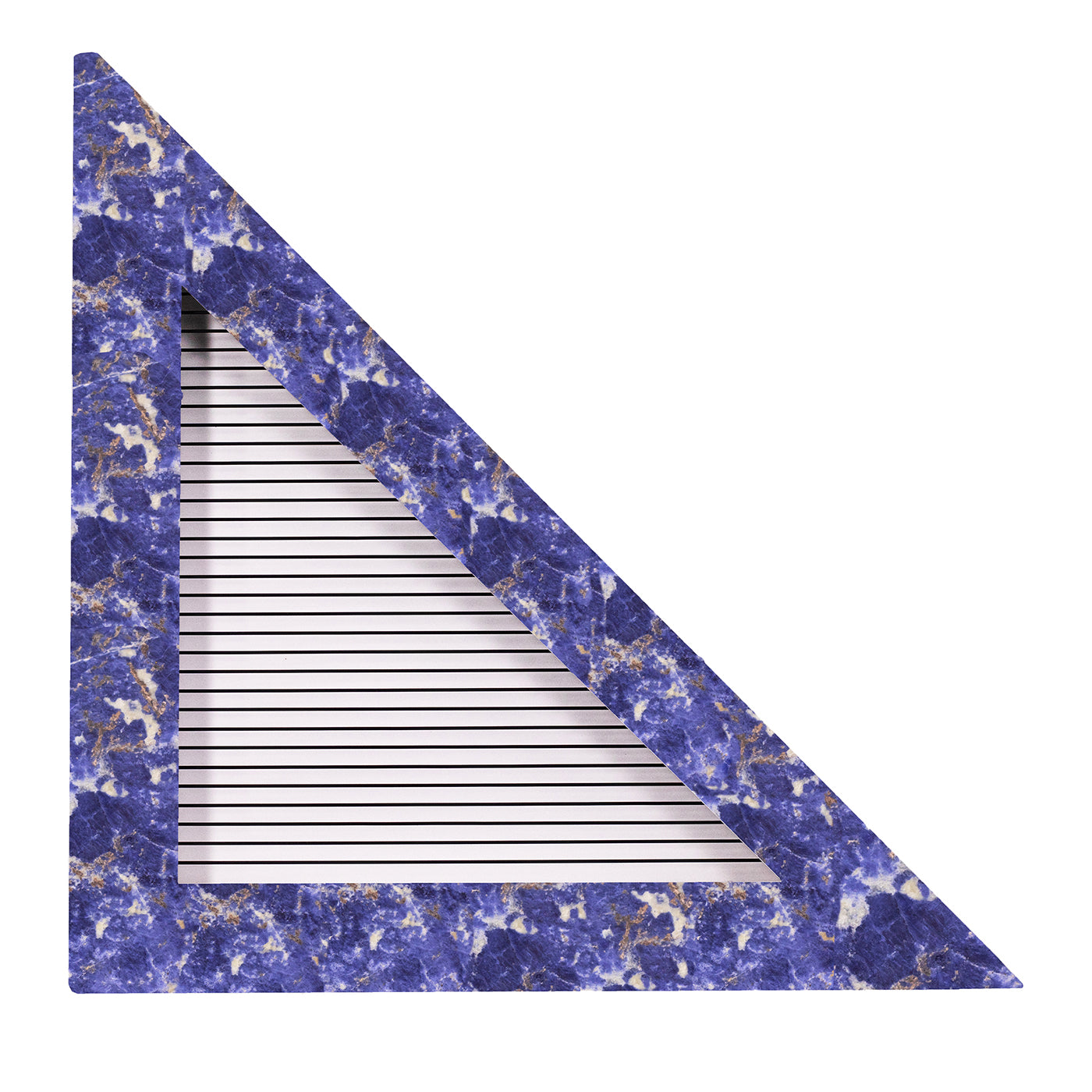 ORU Collection Luxury Blue Sodalite Marble Triangle Wall Decor - Main view