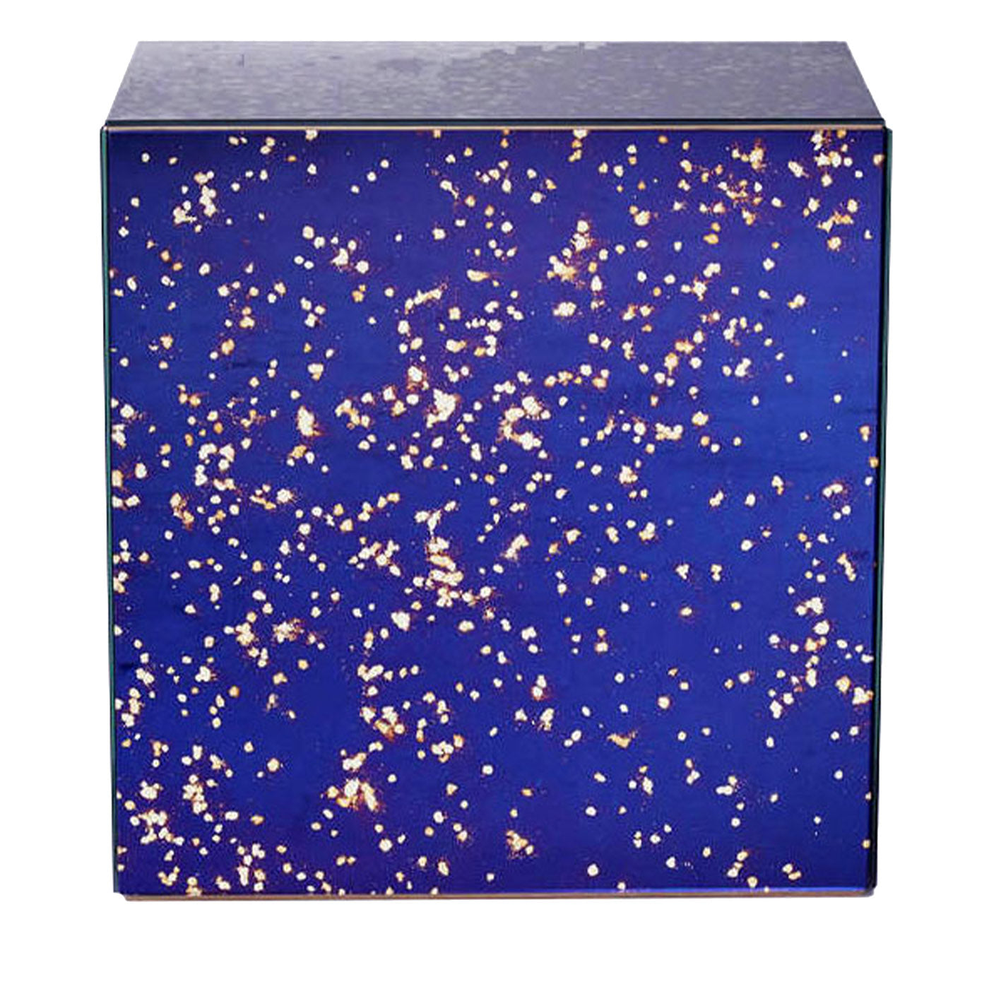 Mesa auxiliar de caja cúbica azul Stardust - Vista principal