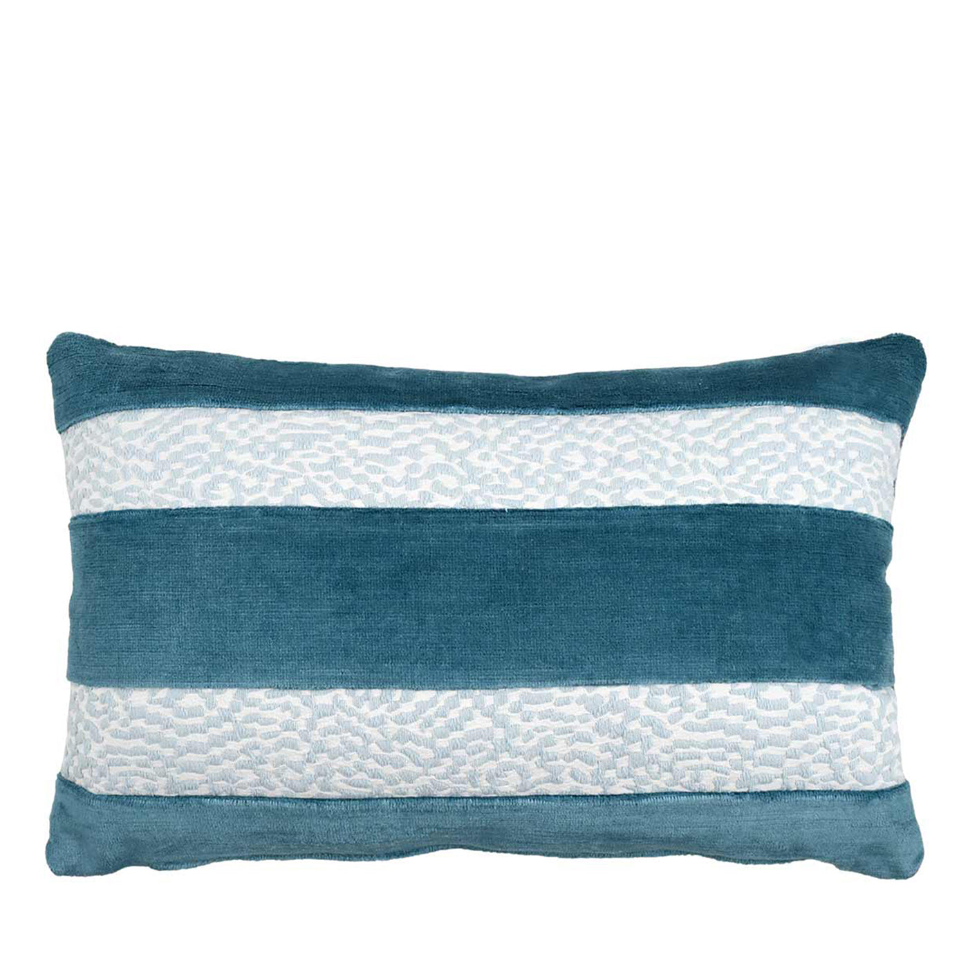 Coussin Elle rectangulaire en velours de lin et jacquard - Vue principale