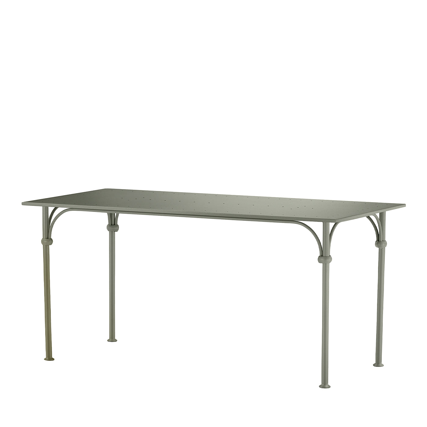 Table rectangulaire Tavolario en fer forgé vert sauge - Vue principale