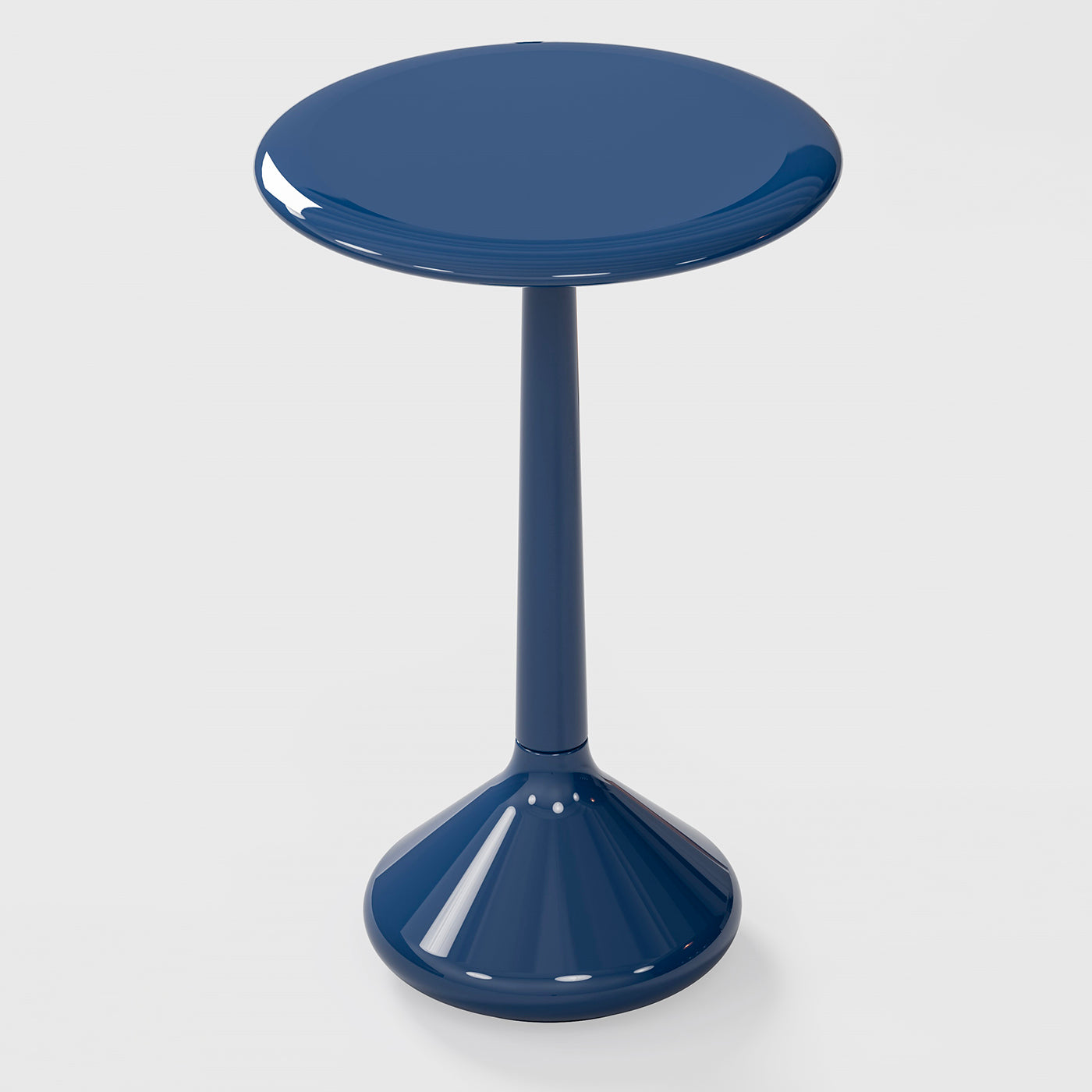 Glossy Laquered Blue Side Table - Alternative view 1