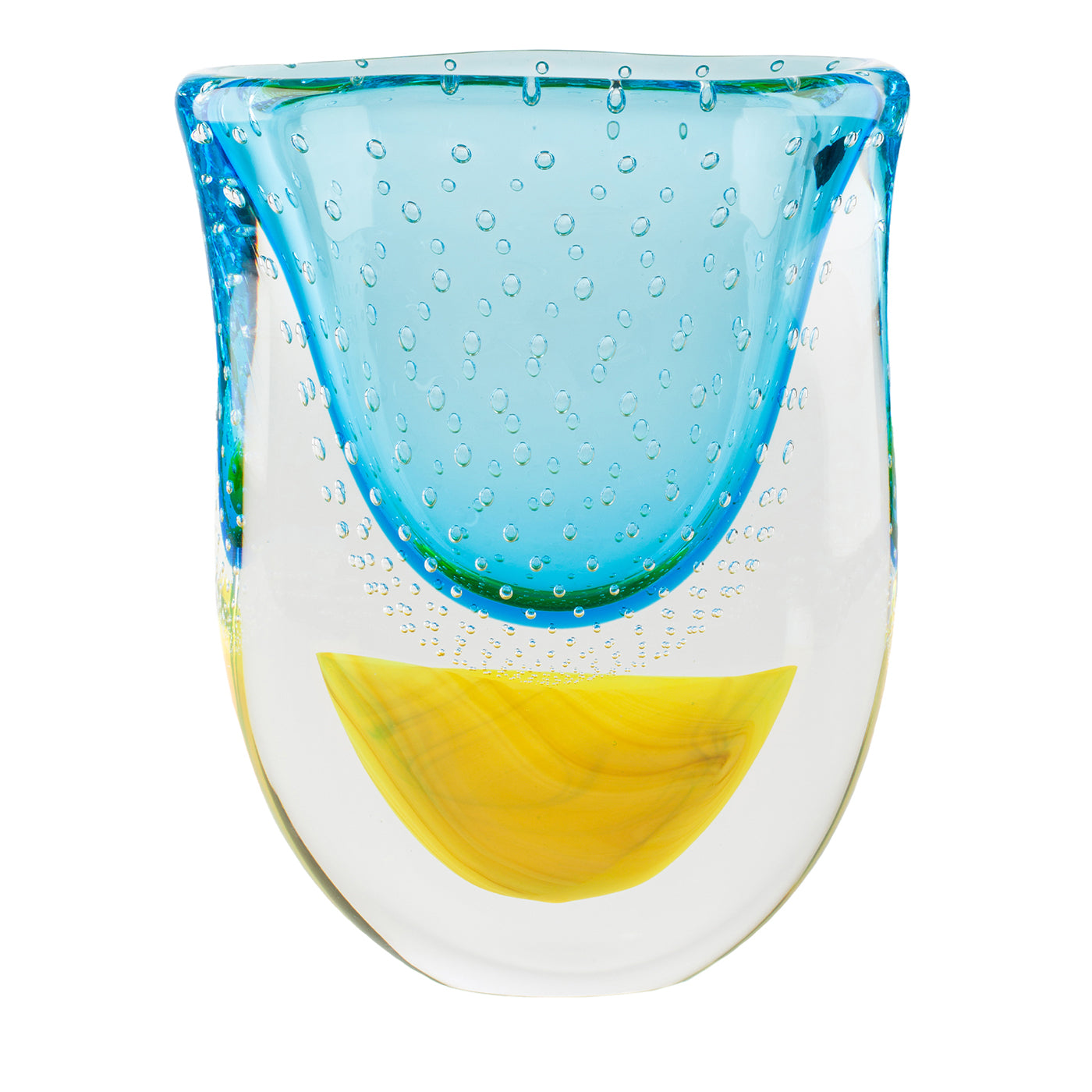 Vrmbicolr Light-Blue and Yellow Vase - Main view