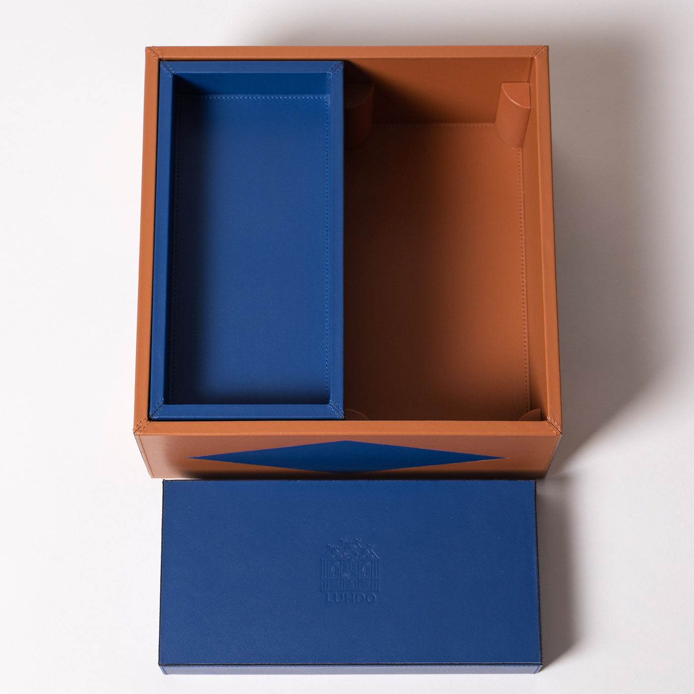 Intarsio Briolette Pecan y Ocean Blue Duo Box - Vista alternativa 3