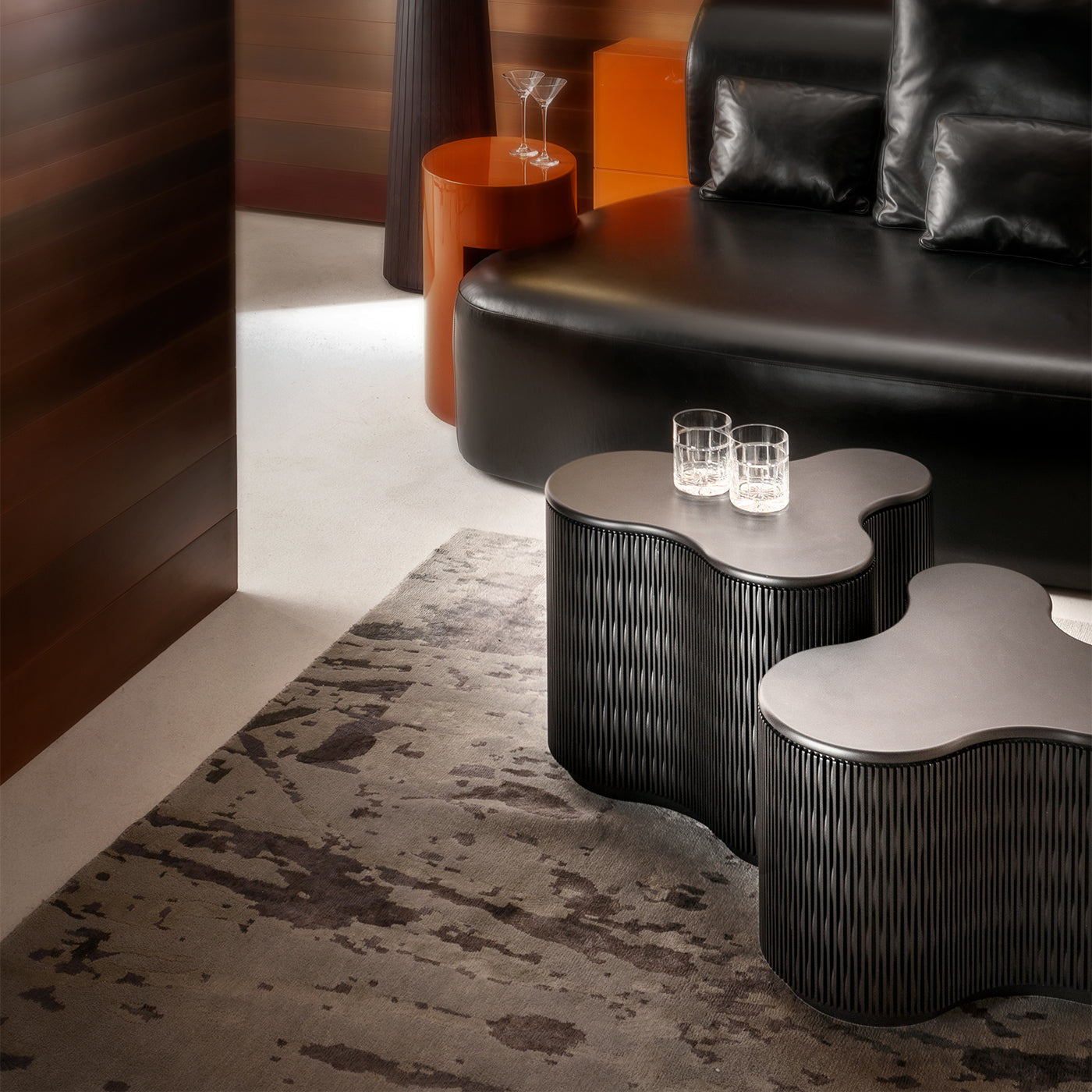 Infinity Anthracite Black Wood Nesting Tables - Alternative view 3