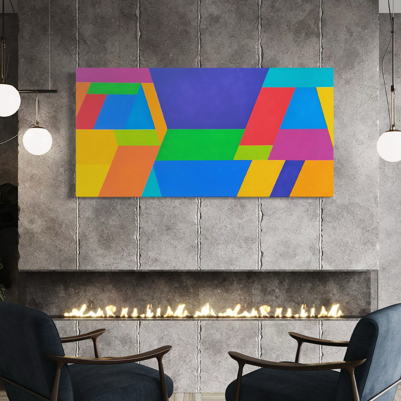 Color Spaces Allegria Acrylic Painting on Canvas - Alternative view 4