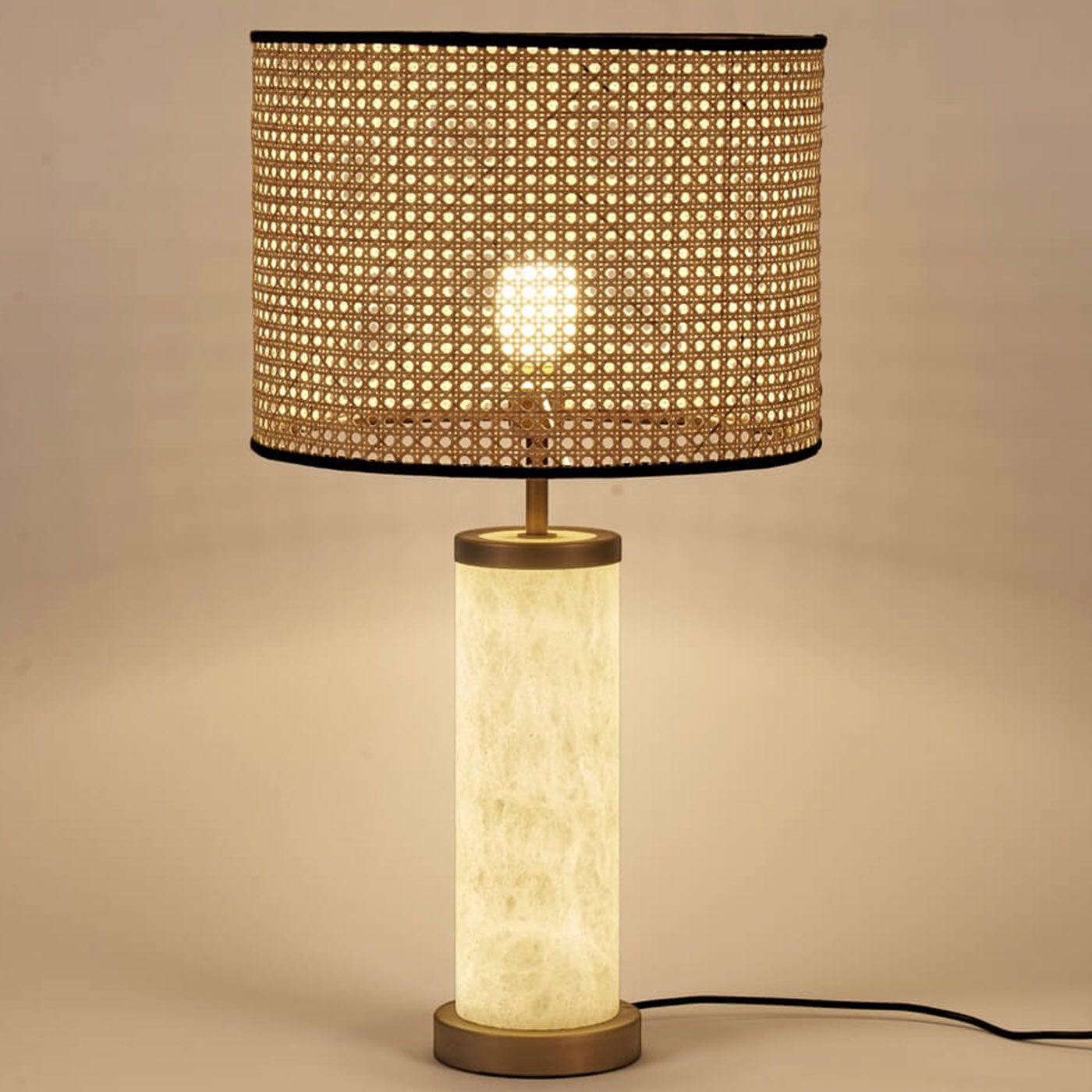 Lámpara de mesa "Hortensia" de alabastro retroiluminada - Vista alternativa 3