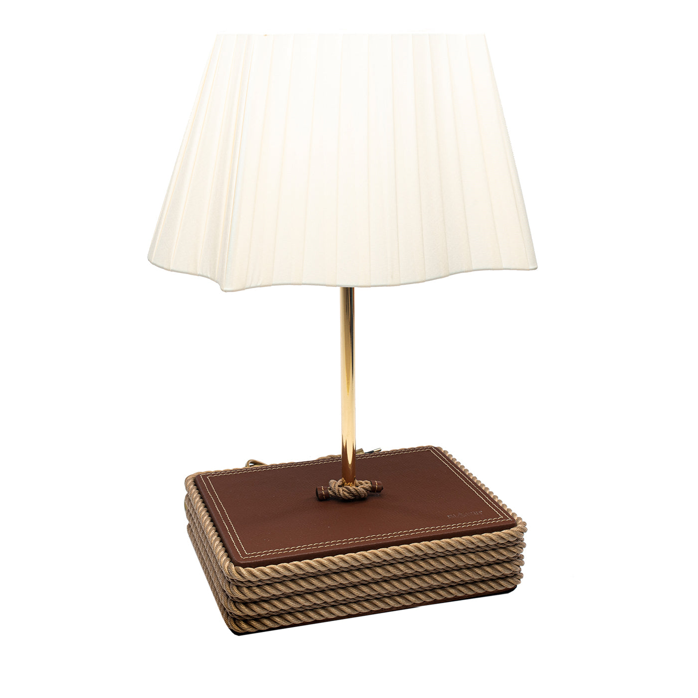Lampada da tavolo beige con base rettangolare grande - Vista principale