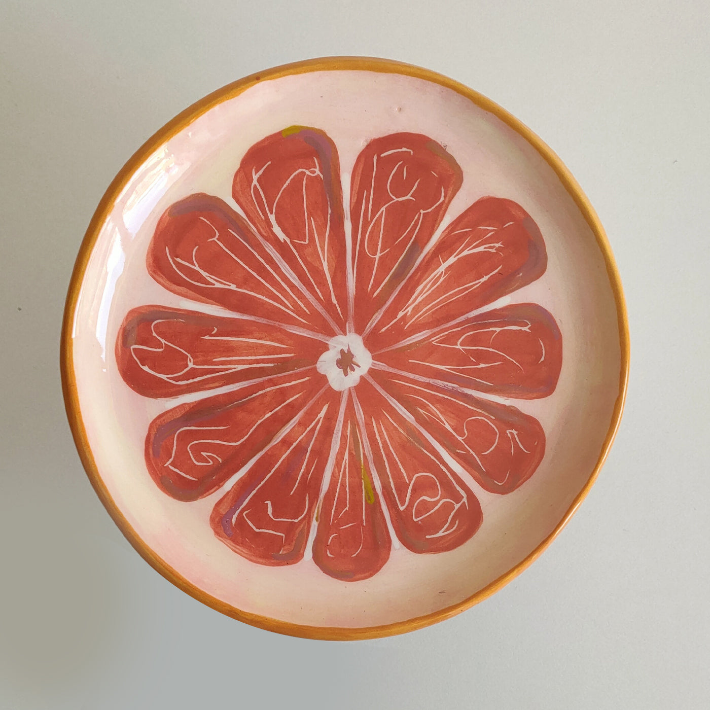 Set of 4 Pink Grapefruit Plate 18 cm  - Alternative view 2