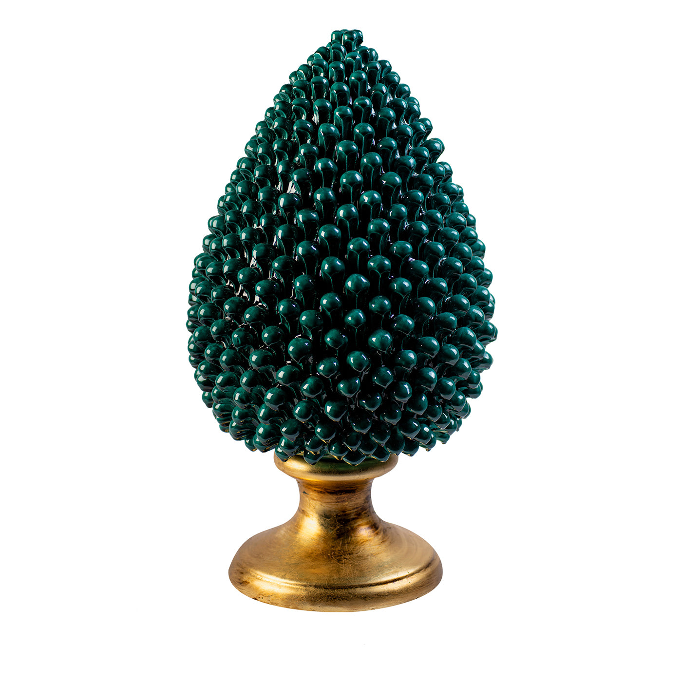 La Grande Madre Green & Gold Pinecone Sculpture - Main view