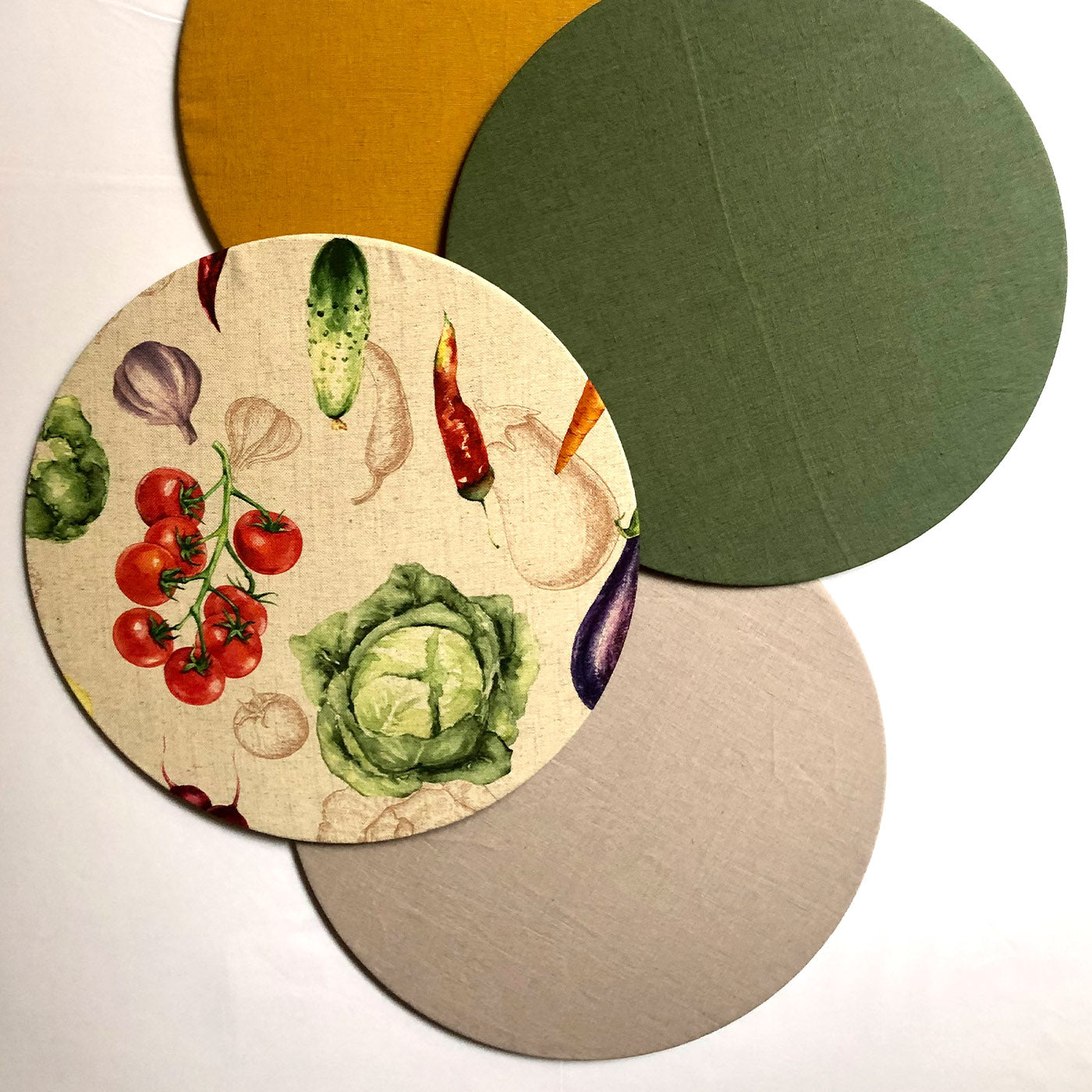 Set de table Cuffiette légumes rond polychrome - Vue alternative 2