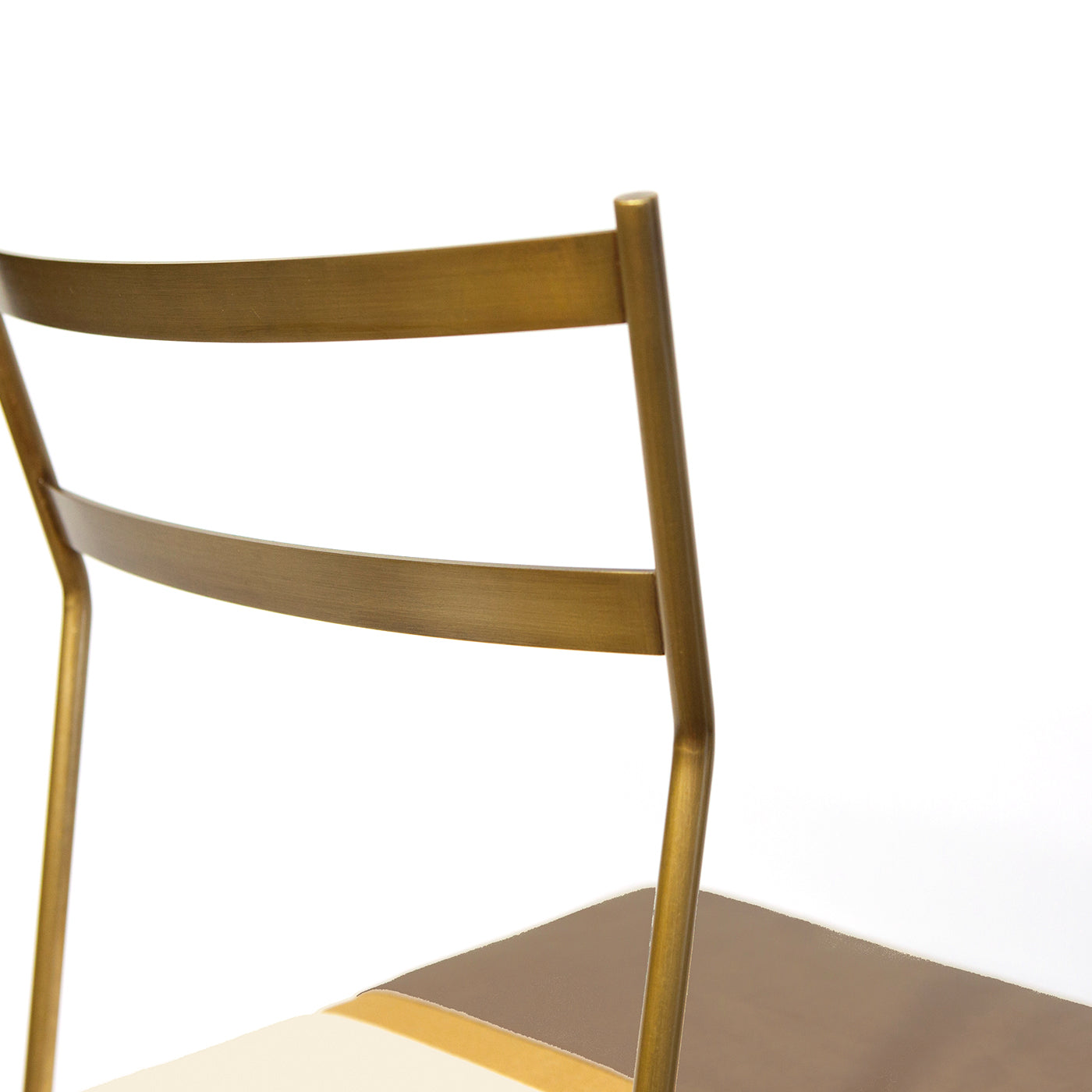 Set of 2 Pontina Satin Brass Beige Chair - Alternative view 3