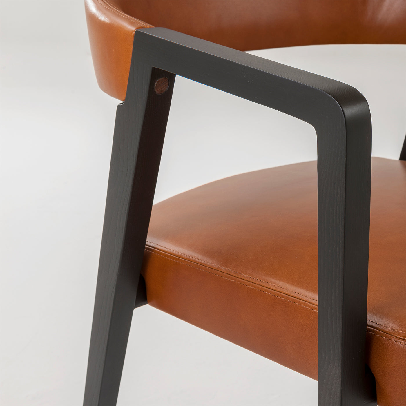 Kris Black Dyed Ash Chair with Leather Seat - Alternative view 2