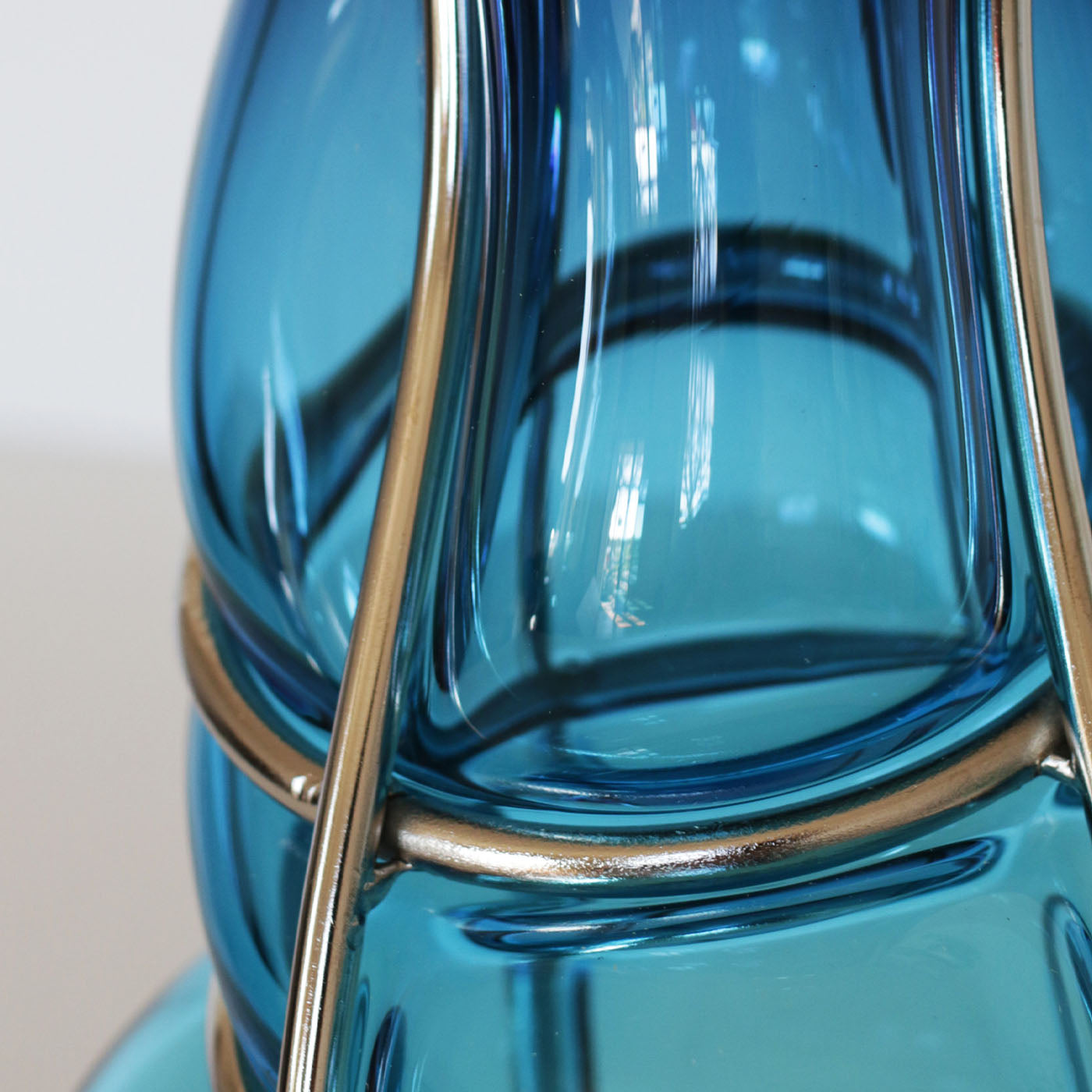 Amethyst Tinged Azure Babà Vase in Murano Glass - Alternative view 2