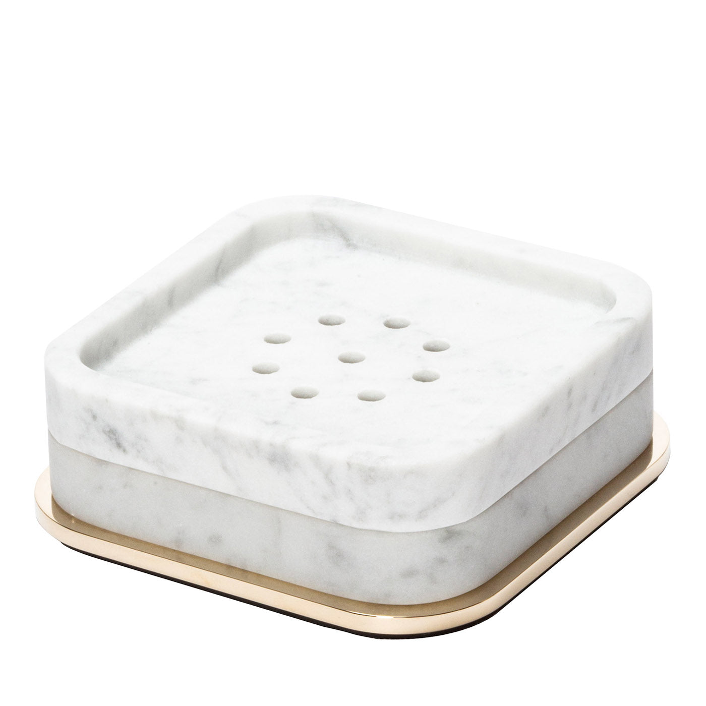 Bol à savon en marbre blanc Polo - Vue principale